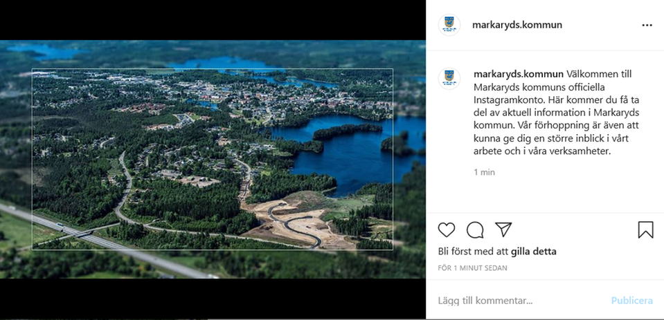 Markaryds kommun finns nu på Instagram