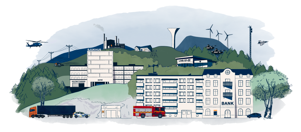 Illustration av Sveriges Totalförsvar